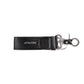 A black vegan leather Keychain Bracelet. 